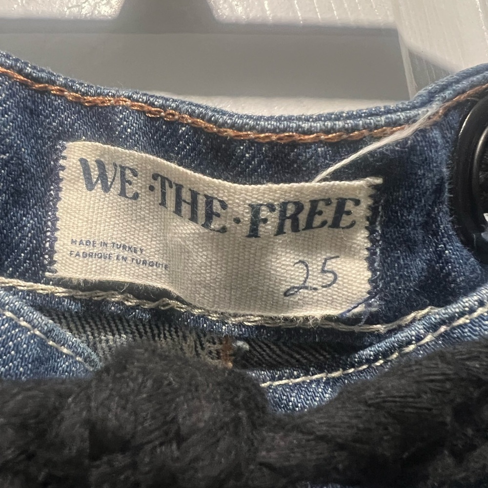 Free People We The Free Blue Moxie Barrel Jeans Size 25 - Picture 3 of 3